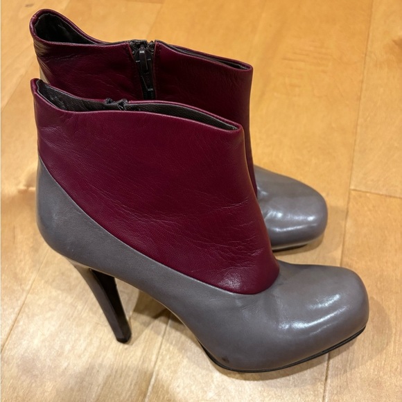 FIORIFRANCESI two tone high heel leather booties boots sz 39 8-8.5 - Picture 1 of 9